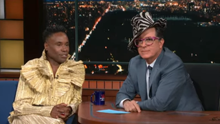 <i>Pose</i>'s Billy Porter teaches Stephen Colbert about the political power of a man in a dress